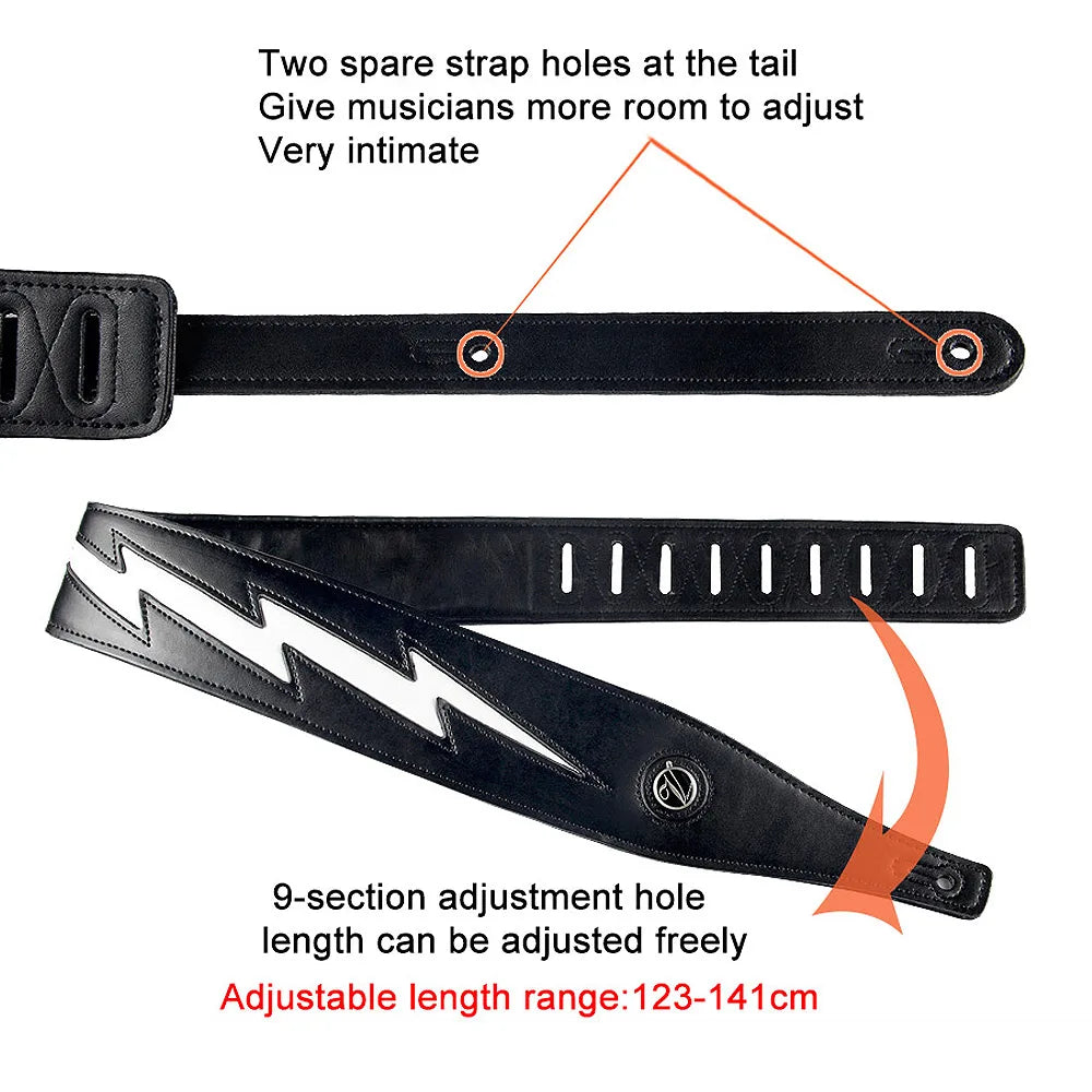 Lightning bolt guitar strap