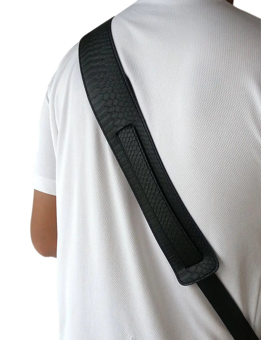 P&P leather pattern guitar strap