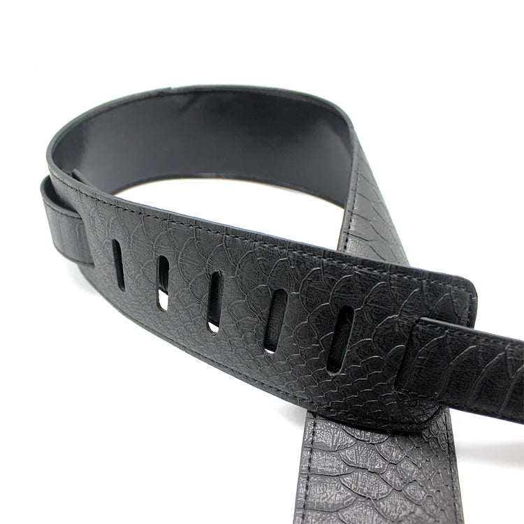 P&P leather pattern guitar strap