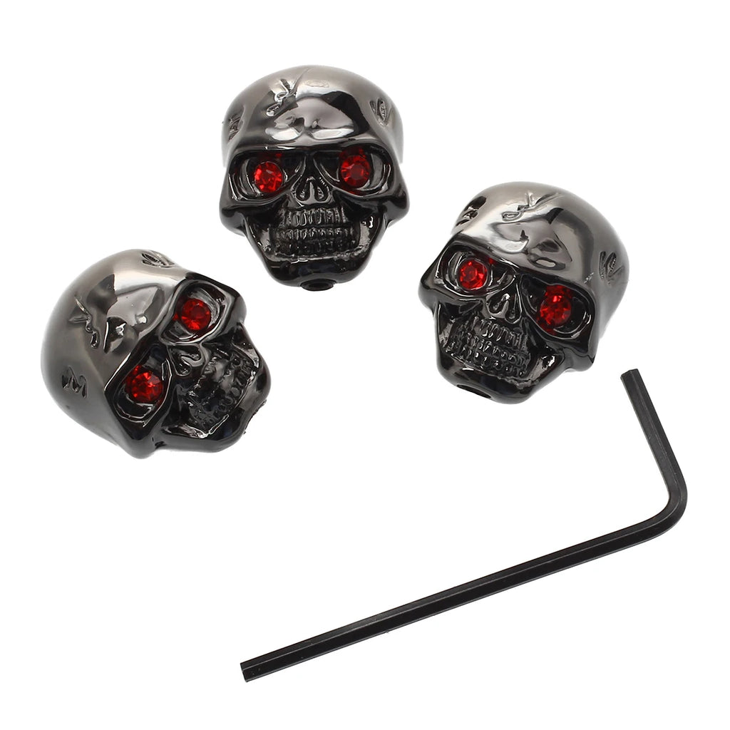 3Pcs Electric Guitar Skull Head Dials