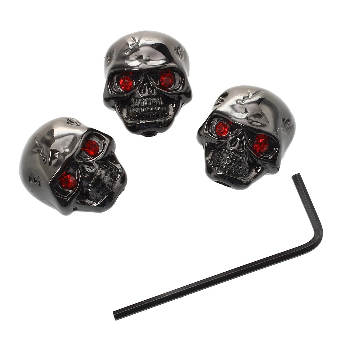 3Pcs Electric Guitar Skull Head Dials