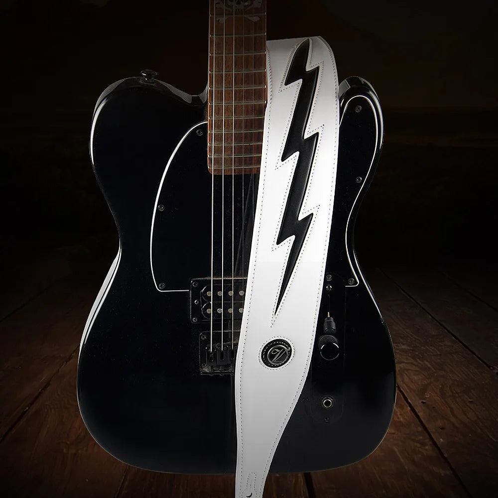 Lightning bolt guitar strap